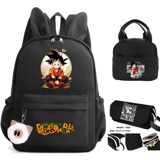 Dragon Ball: Backpack for Rucksack Rabbit Ears Casual School Bag Lunch Bag Birthday Gift Women Mochilas