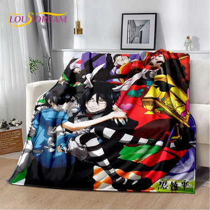Cartoon Black Butler Anime 3D Blanket,Soft Throw Blanket for Home Bedroom Bed Sofa Picnic Travel Office Rest Cover Blanket Kids