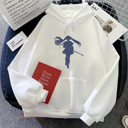 Frieren : Sousou Manga Printed Hoodie Without Hoodies Casual Pullovers Plus Size Anime Autumn Winter Classic Simple Long Sleeve