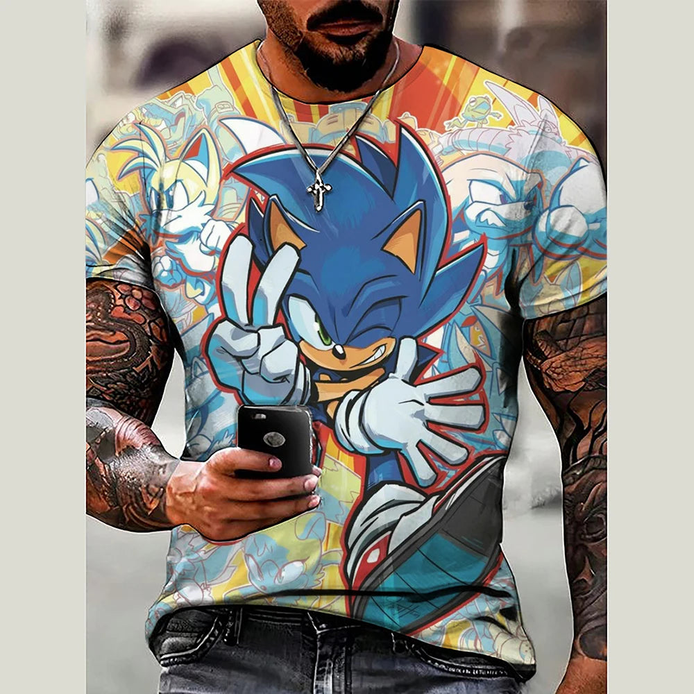 Sonics The Hedgehog-s 3D Print T-Shirt Top Shirts