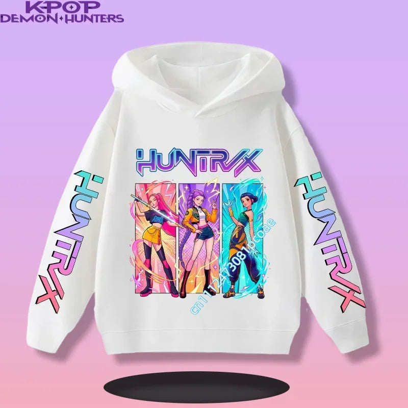 KPop Demon Hunters: Saja Boys Hoodie Boys Girls Long Sleeve Casual Sweatshirt Harajuku Pullover Fans Gift Kids Clothes