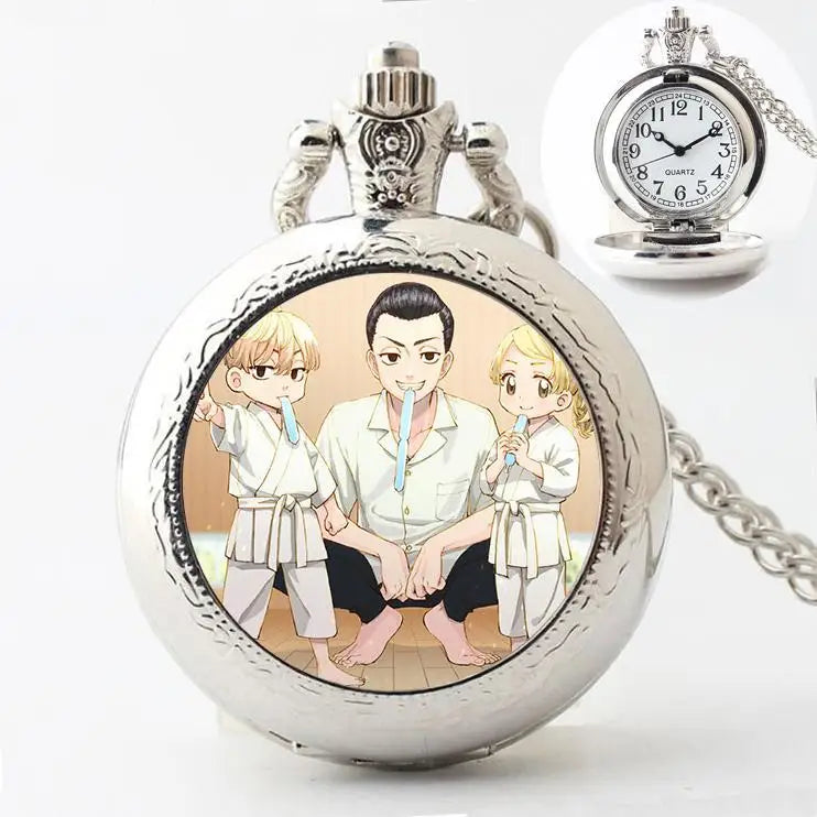 Tokyo Revengers: Manjiro Sano Ryuguji Ken Movie Peripherals Cartoon Pocket Watch Personality Vintage Hanging Chain Holiday Gifts
