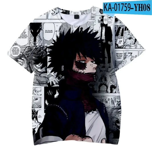 My Hero Academia: Dabi 3D Print Man/ Women Casual Fashion O Neck T-Shirts Short Sleeve pullover Summer Oversized Unisex Clothing