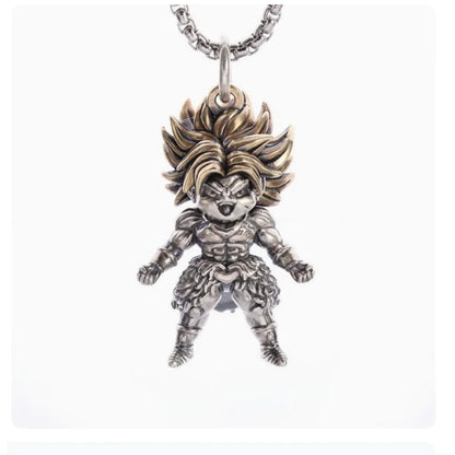 Dragon Ball Z: Super Saiyan Son Goku Alloy Electroplate Necklace Personality Jewelry Pendant Hip Hop Sweater Chain Comic