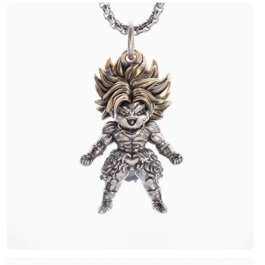 Dragon Ball Z: Super Saiyan Son Goku Alloy Electroplate Necklace Personality Jewelry Pendant Hip Hop Sweater Chain Comic