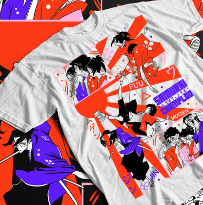 Samurai Champloo: T-Shirt Anime Walk Mugen Jin Fuu Kasumi Exclusive Gift Shirt