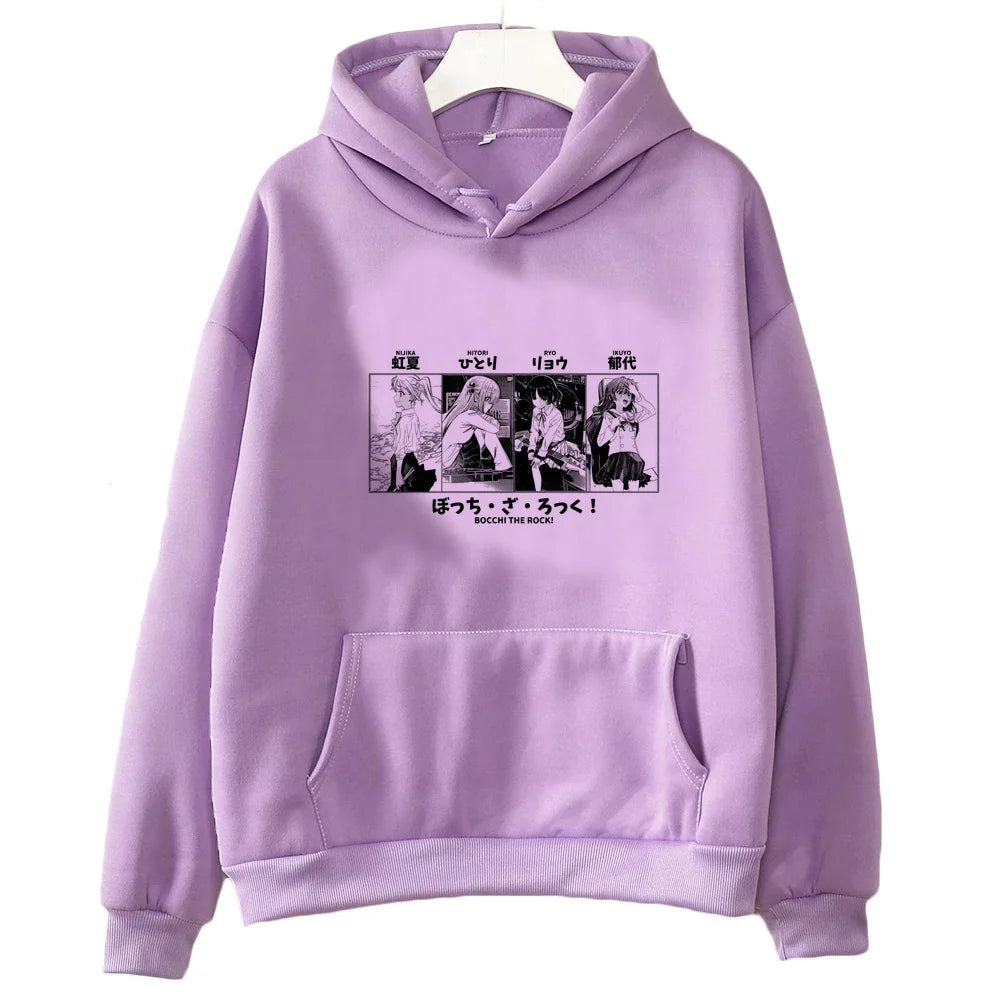 Bocchi the Rock:hoodies fashion tops cartoon 2026 cute harajuku Female Sport Coat