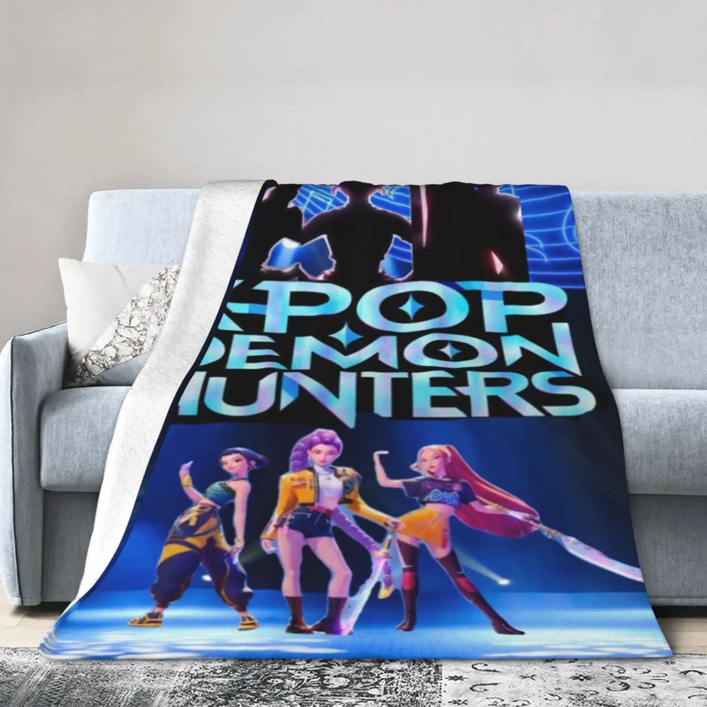 KPop Demon Hunters Blankets Quality Soft Warm Throw Blanket Home Decor Lightweight Throw Blanket For Living Room