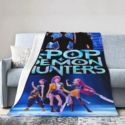 KPop Demon Hunters Blankets Quality Soft Warm Throw Blanket Home Decor Lightweight Throw Blanket For Living Room