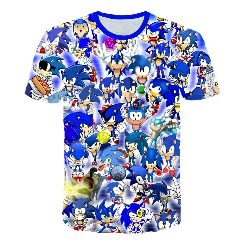 Sonic The Hedgehog: Boys Sonic T-Shirt Kids TShirts Baby Boys Casual Short Sleeves Print T-shirt For Boy Summer Children Tee Shirts Tops