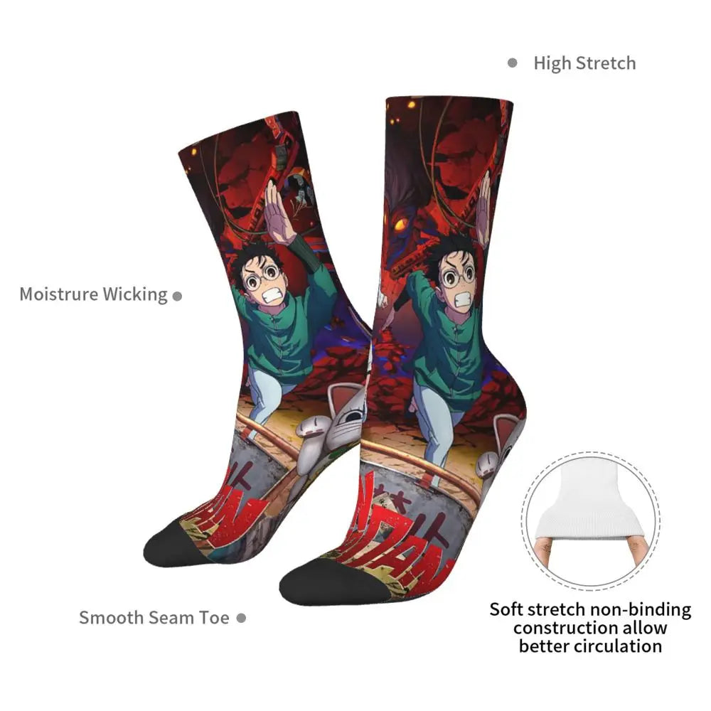 Dandadan: Skateboard Color Socks Casual Okarun Momo Takakura Ken Graphic