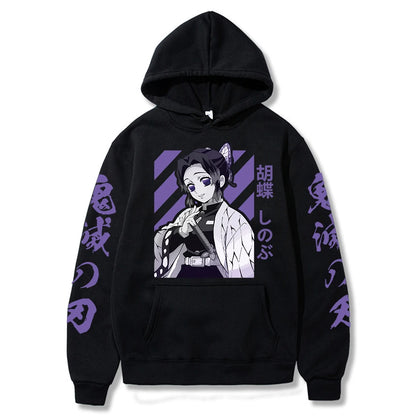 Demon Slayer: Hoodie Kamado Tanjirou Plus Size Harajuku Female Long Sleeve Streetwear Clothing