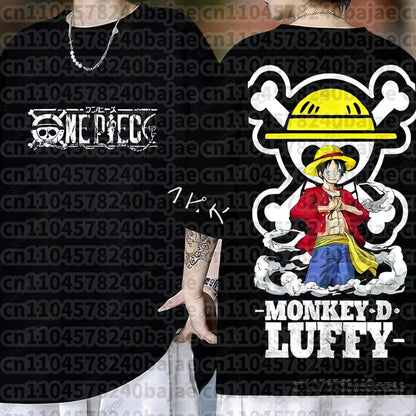 One Piece: Monkey D Luffy Anime T Shirt Men Women Summer Cotton Short Sleeve Tee Cartoon Print Streetwear Casual Graphic Top 2026