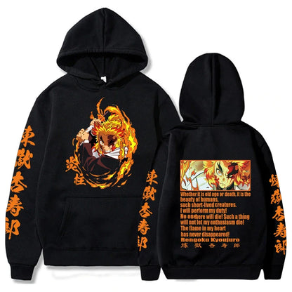 Demon Slayer: Tomioka Giyuu Japan Anime Printed Plus Size Hoodie Women Sweatshirts Winter Warm Unisex Casual Streetwear