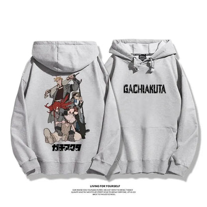 Gachiakuta:  Rudo Enjin Hoodies Men Women Fleece Warm Oversized Hooded Sweatshirt Pullover Casual Loose Street Female Male Clothes
