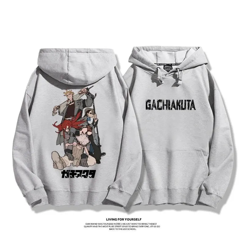 Gachiakuta:  Rudo Enjin Hoodies Men Women Fleece Warm Oversized Hooded Sweatshirt Pullover Casual Loose Street Female Male Clothes