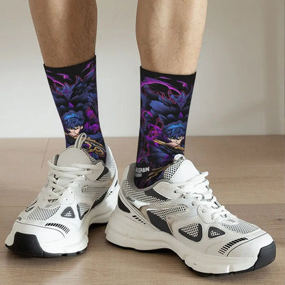 Solo Leveling: Sung jinwoo Shadow Monarch Socks,Leisure Beautiful printing Suitable for all seasons Dressing Gifts
