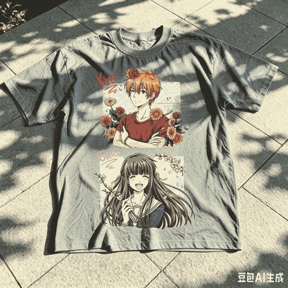 Fruits Basket: Anime Lover T-shirt Oversized Unisex Streetwear Trendy Cotton Print T-shirts for Men Women Fashion Breathable soft