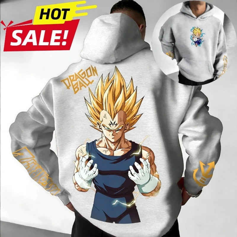 Dragon Ball:  Vegeta Saiyan Printed Hoodie Sweatshirt Men's and Women's Hoodie Men's Tops Sports Hoodie Harajuku Hoodie