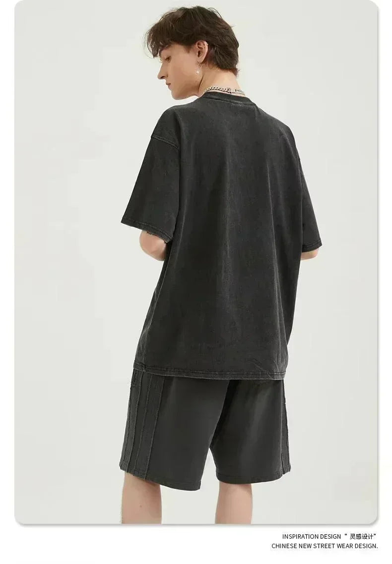 One Piece: Anime Print Washed T-shirt Men Hip Hop Streetwear Oversized Women Short Sleeved Graphic Tee Summer Harajuku Casual Top