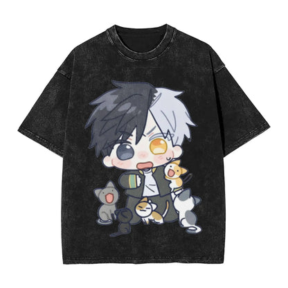 Wind Breaker: Jo Togame Washed T Shirt Novelty Harajuku Oversize Tee T-Shirts 100% Cotton