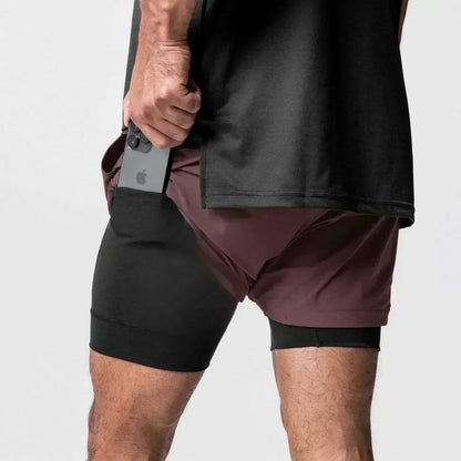 Dragon Ball Goku Anime Gym Shorts Men Double-layer 2-in-1 Sports Pants New Summer Japanese Cartoon Print Beach Pants Streetwear