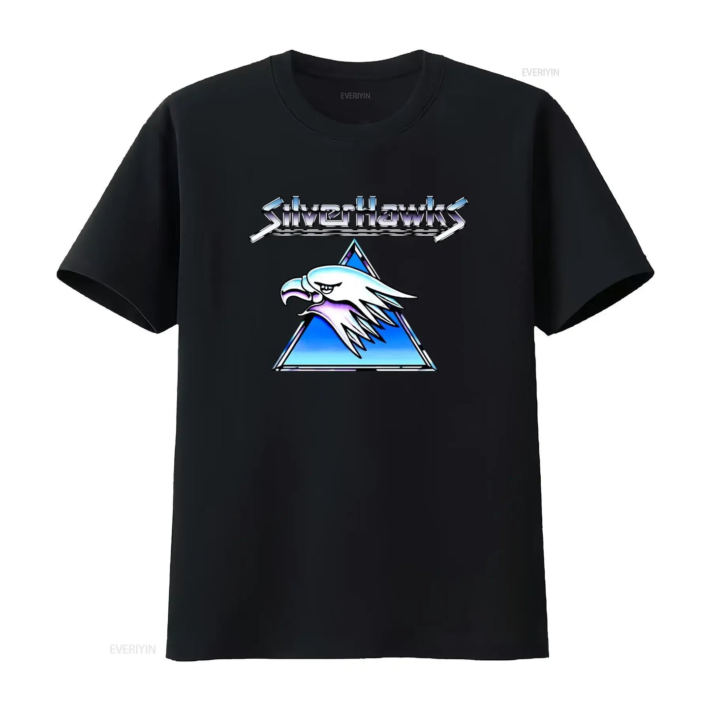 Silverhawks: Logo T Shirt Retro Design High Quality Print Comfortable Fabric vintage Washed Top For Everyday Wear streetwear
