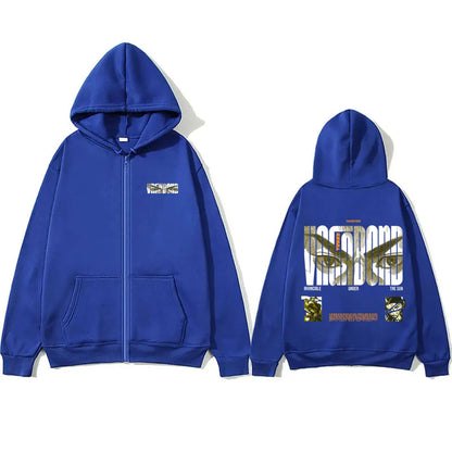 Anime Vinland Saga Miyamoto Musashi Invincible Under The Sun Zipper Hoodie Men's Women Manga Casual Oversized Zip Up Jacket Coat