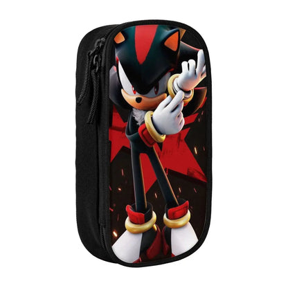 Sonic The Hedgehog: Classic Shadow The Hedgehog Pencil Cases Pencil Pouch Pen for Student Big Capacity Bag Students School Gifts Stationery