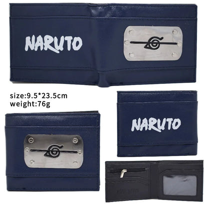 Naruto: Sasuke Cartoon PU Wallet Creative Simple Foldable Coin Purse Multifunctional Card Boys Gift