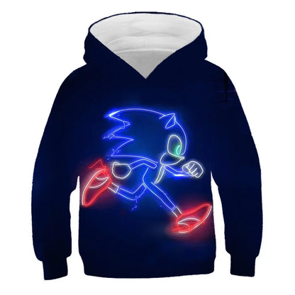 Sonic The Hedgehog: Children's Clothes Fashion Sonic Hoodie For Kids Boys Girls Children Autumn Long Sleeve Printed Anime Sweatshirts Cool Tops Tees