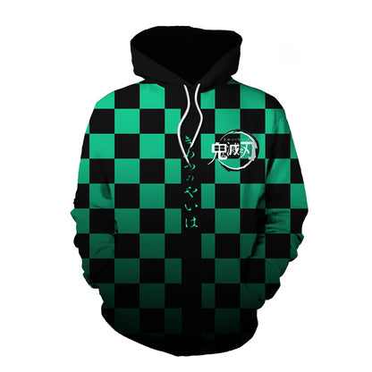 Demon Slaye:r Kimetsu No Yaiba 3D Hoodie Sweatshirts Demon Slayer Agatsuma Zenitsu Tomioka Giyuu Cosplay Men Coat Outfit
