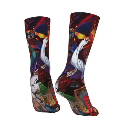 Dandadan: Skateboard Color Socks Casual Okarun Momo Takakura Ken Graphic