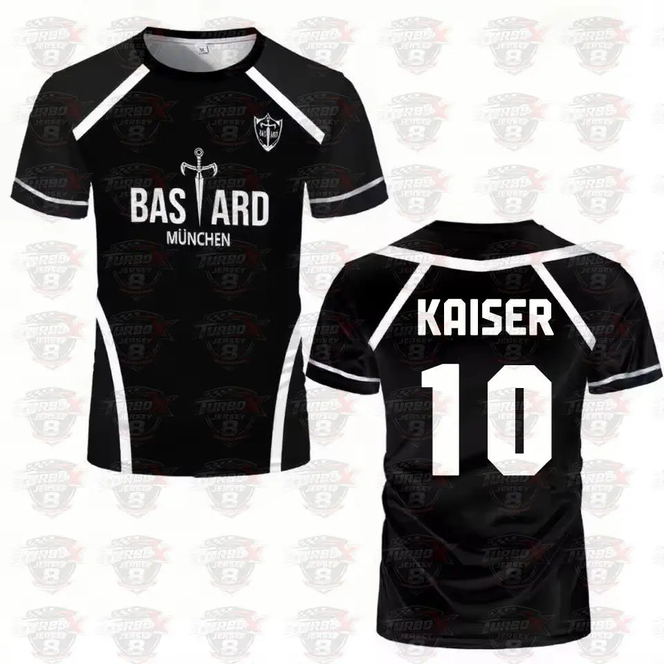 Blue Lock: Anime Shirt Black And White Maillot Men's Football T-shirt Kaiser Isagi Training Breathable Sports Men's T-shirt