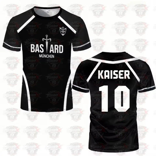 Blue Lock: Anime Shirt Black And White Maillot Men's Football T-shirt Kaiser Isagi Training Breathable Sports Men's T-shirt