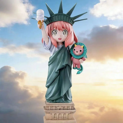 Spy x Family: Anya Forger Statue Of Liberty Anime Girl Action Figure Model Statue Collection Desktop Decoration Ornament Toys
