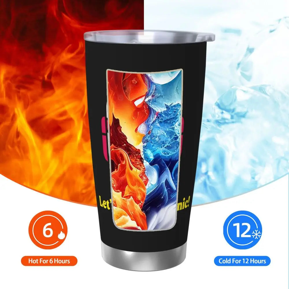 KPop Demon Hunters - Derpy  Insulated Tumbler with Lid Vacuum Thermal Mug Outdoor Travel Car Bottle Cup, 20oz