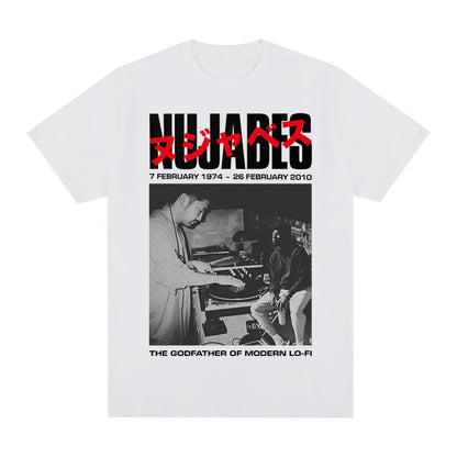 Samurai Champloo: Nujabes Vintage T-shirt the godfather of modern lo-fi music Japanese art Hip Hop Cotton Men T shirt New TEE TSHIRT Womens tops