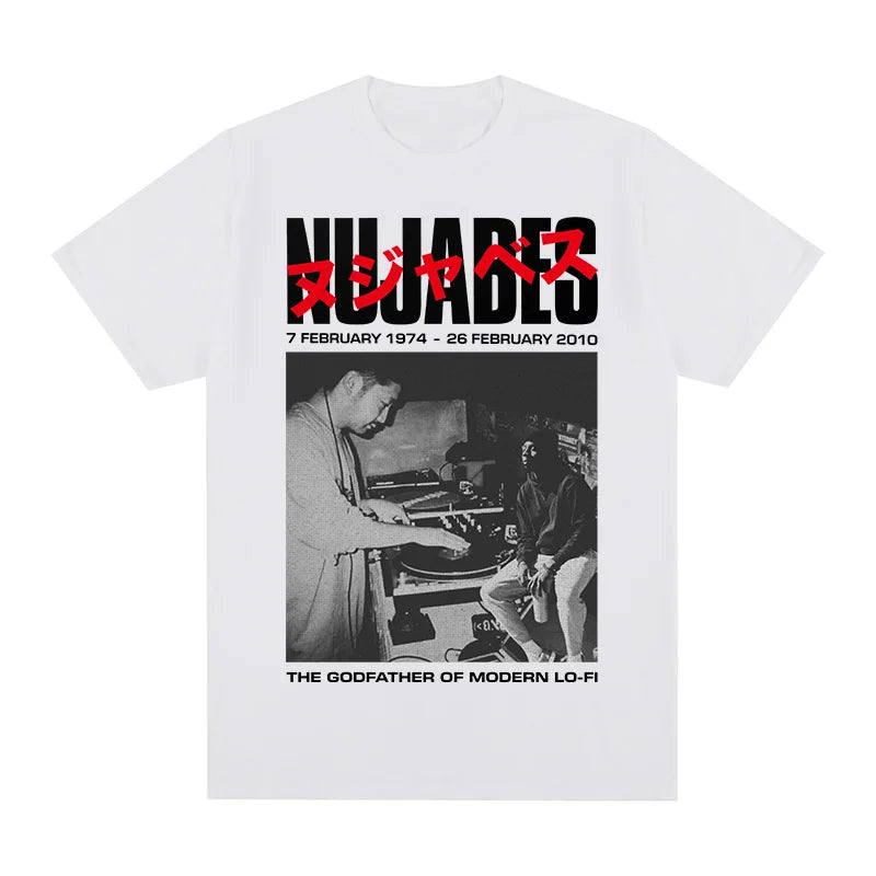 Samurai Champloo: Nujabes Vintage T-shirt the godfather of modern lo-fi music Japanese art Hip Hop Cotton Men T shirt New TEE TSHIRT Womens tops