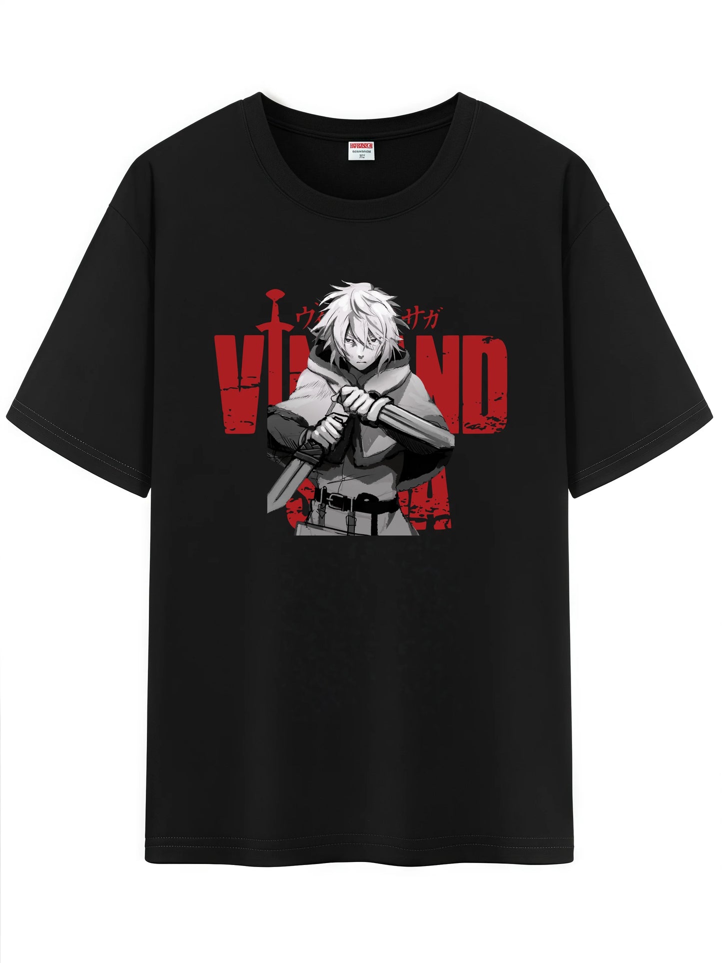 Vinland Saga: Unisex Japanese Pattern T-Shirt,  Character Graphic Short Sleeve Regular Fix Tee Shirt