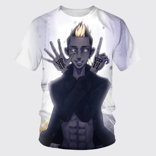 Tokyo Revengers: 3D Printed Unisex T-shirt Neutral Casual Street Style Short-sleeved Plus Size Top