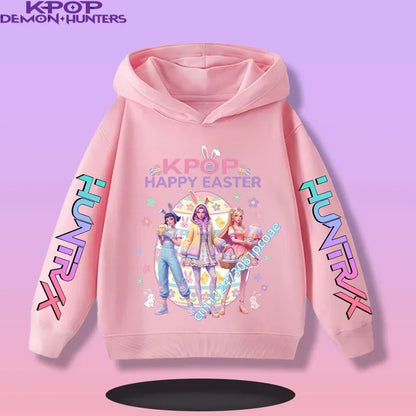 KPop Demon Hunters: Saja Boys Hoodie Boys Girls Long Sleeve Casual Sweatshirt Harajuku Pullover Fans Gift Kids Clothes