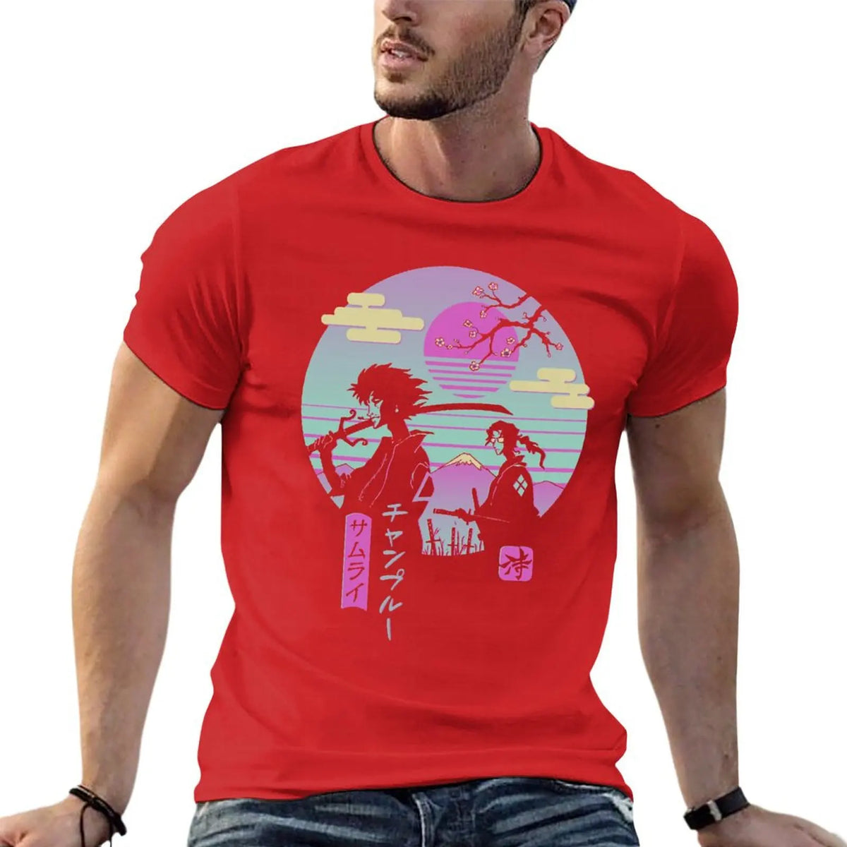 Samurai Champloo: T-shirt new edition summer top customs vintage mens t shirts casual stylish