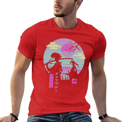 Samurai Champloo: T-shirt new edition summer top customs vintage mens t shirts casual stylish