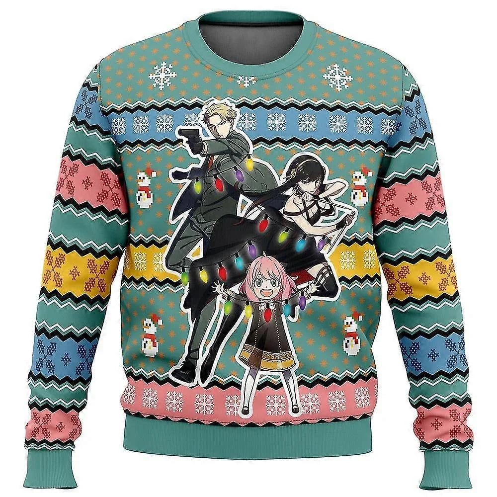 Spy x Family: New Anime Cute Christmas Sweater Men's And Women's Hoodies Fashion Couple Hoodies Sportswear Pullovers Sweater