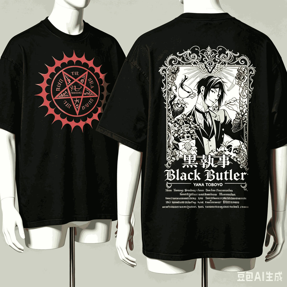 Black Butler:T-shirt Harajuku Cotton New Model High Street Retro Fashion Oversized Unisex hot product Classic tee
