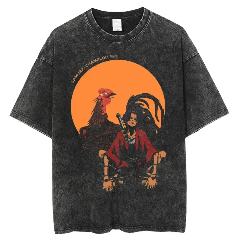 Samurai Champloo :T-Shirt Print T Shirt Fashion Hip Hop T-Shirts Streetwear Summer Casual Tops Unisex