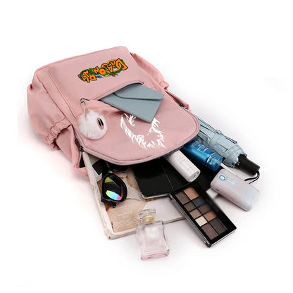 Dragon Ball: Backpack for Rucksack Rabbit Ears Casual School Bag Lunch Bag Birthday Gift Women Mochilas