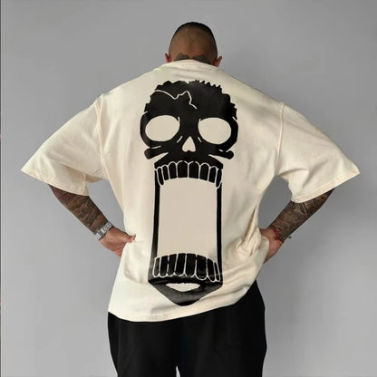 One Piece: Men's T-shirt Brook Summer and Autumn Japanese Anime Boy Children's Short-sleeved Retro Loose Parent-Child Outfit