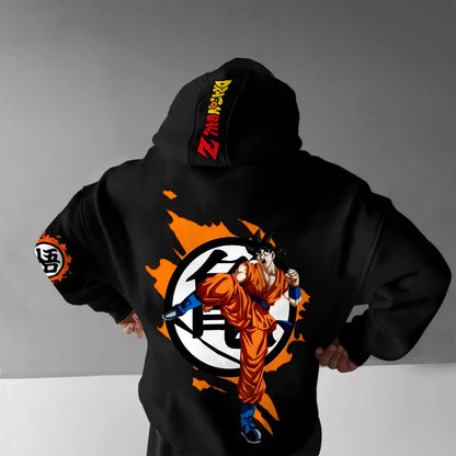 Dragon Ball: Peripheral Versatile Sweater Autumn and Winter Men's and Women's Loose Hooded Sweater